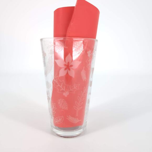 Set Of 2 T-Mobile Tuesdays Frosted Etched Holiday Collectible Glasses 16 oz NIB - Picture 9 of 14